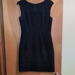 Elegant Navy Lace Dress